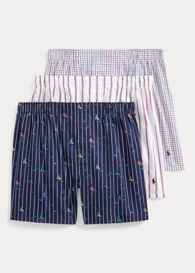 Boxer Polo Ralph Lauren Hombre Azul Marino / Multicolor Rayas - Classic 3-Pack - VUHTB1429